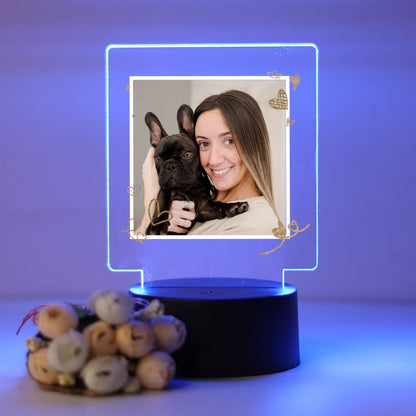 Lampe LED Personnalisée – Photo & Gravure Acrylique 3D Mon cadeau unique
