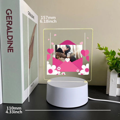 Lampe LED Personnalisée – Photo & Gravure Acrylique 3D Mon cadeau unique