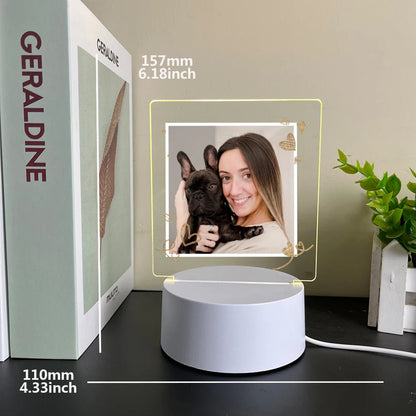 Lampe LED Personnalisée – Photo & Gravure Acrylique 3D Mon cadeau unique