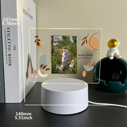 Lampe LED Personnalisée – Photo & Gravure Acrylique 3D Mon cadeau unique